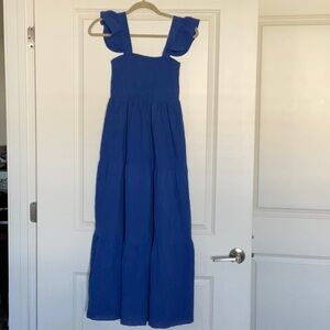 Blue Sleeveless Maxi Dress